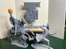 Load image into Gallery viewer, Headless Horseman & Ichabod Crane - 6” Resin Figure(s)