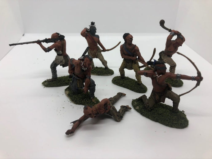 Painted Barzso Native American Figure Sets